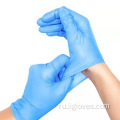 Сильная выносливость, не скользящие голубые винил нитриловые перчатки